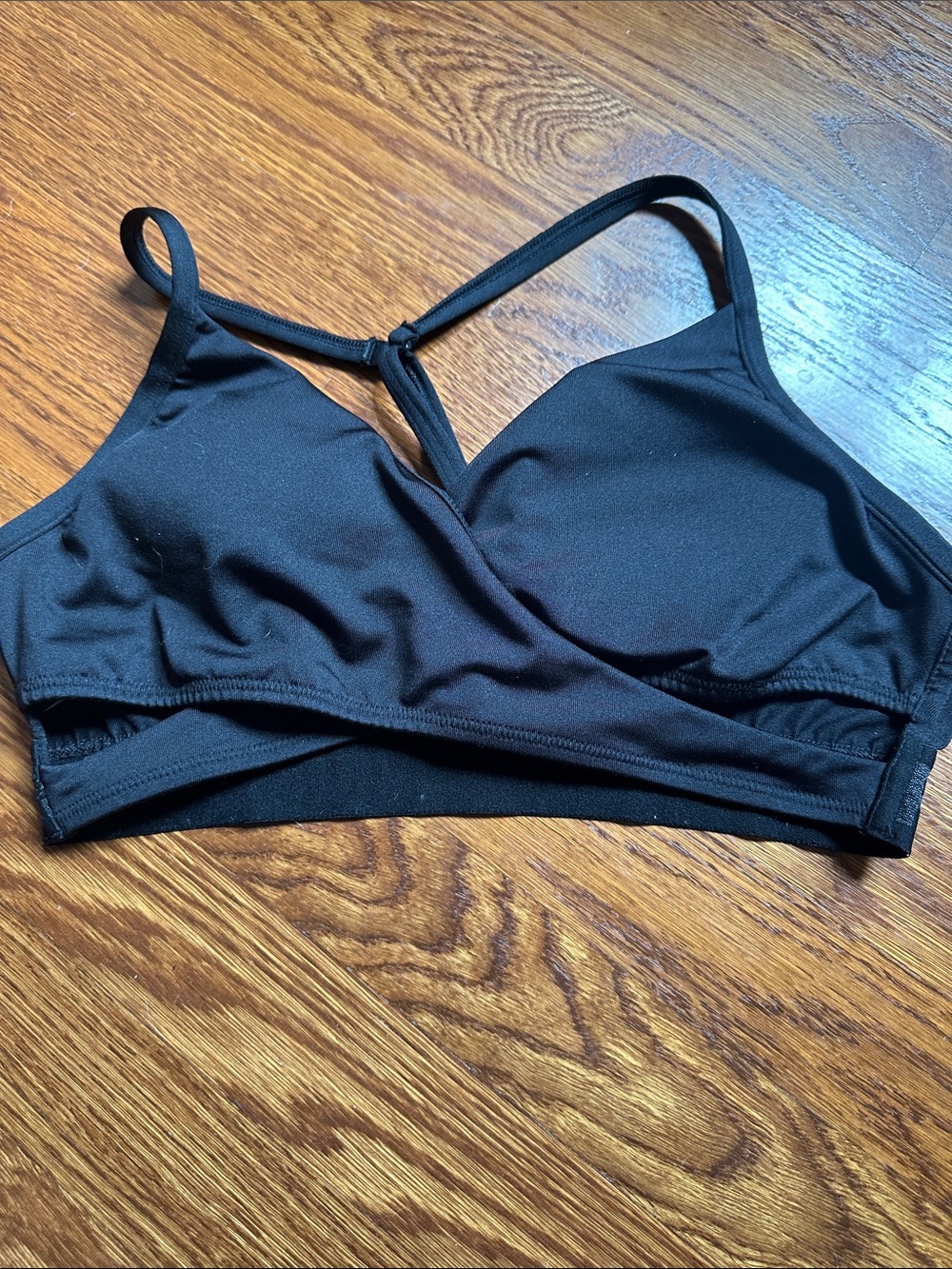 PINK Victoria's Secret Black Wireless Strappy Sports Bralette